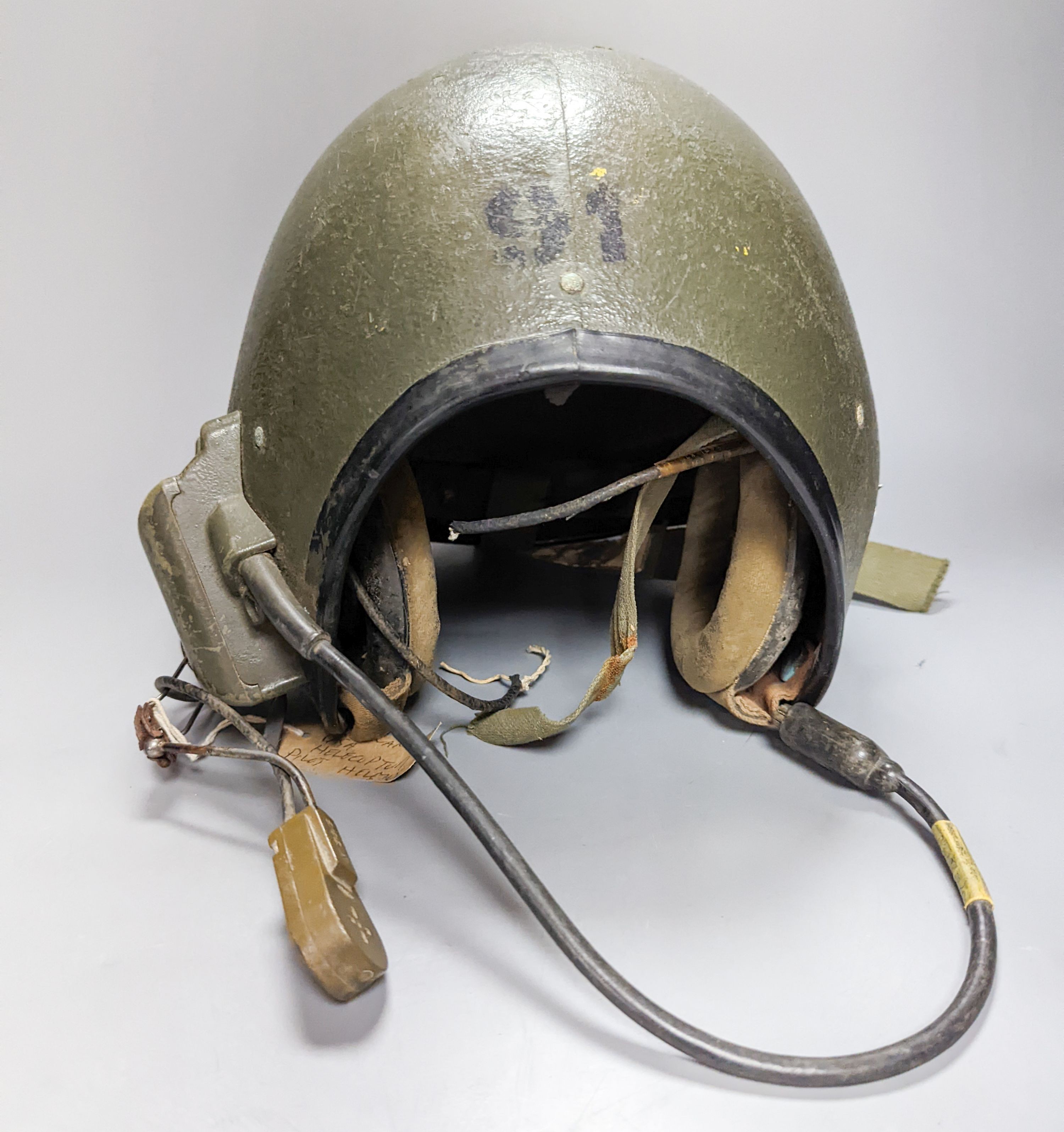 A US army armoured CVC helmet - Vietnam War era